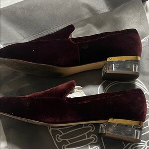 Nine West Men's Velvet Loafers burgundy . Look Picture and part of description